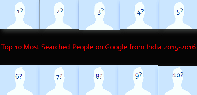 Top 10 Most Searched Peoples on Google from India 2015-2016