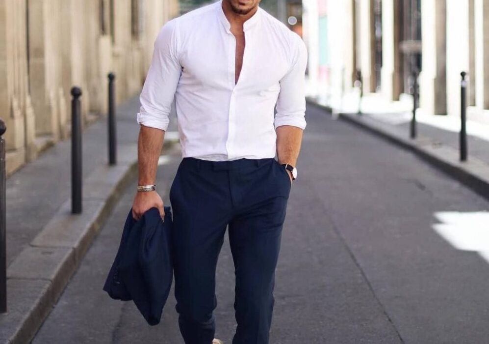 White Button-down Shirt- Top 10 Wardrobe Essentials Every Man Needs